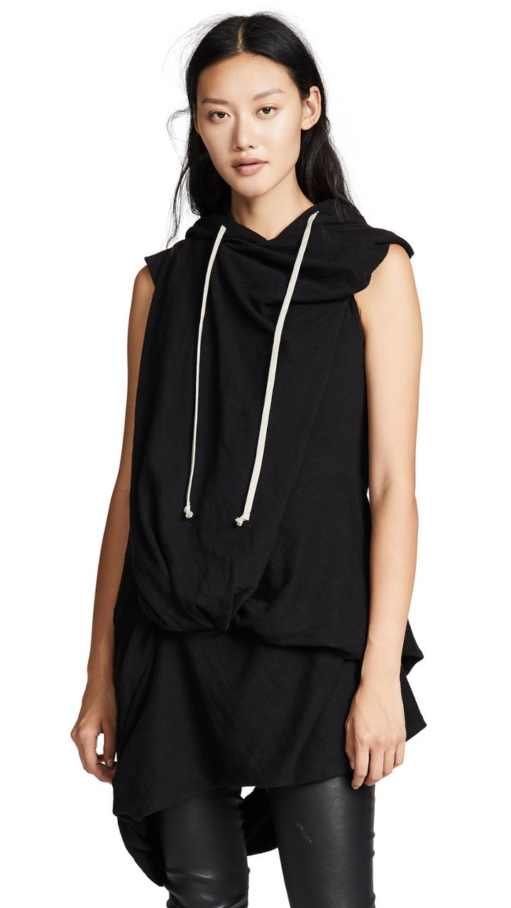 Rick Owens Drkshdw Hooded Sleeveless Top