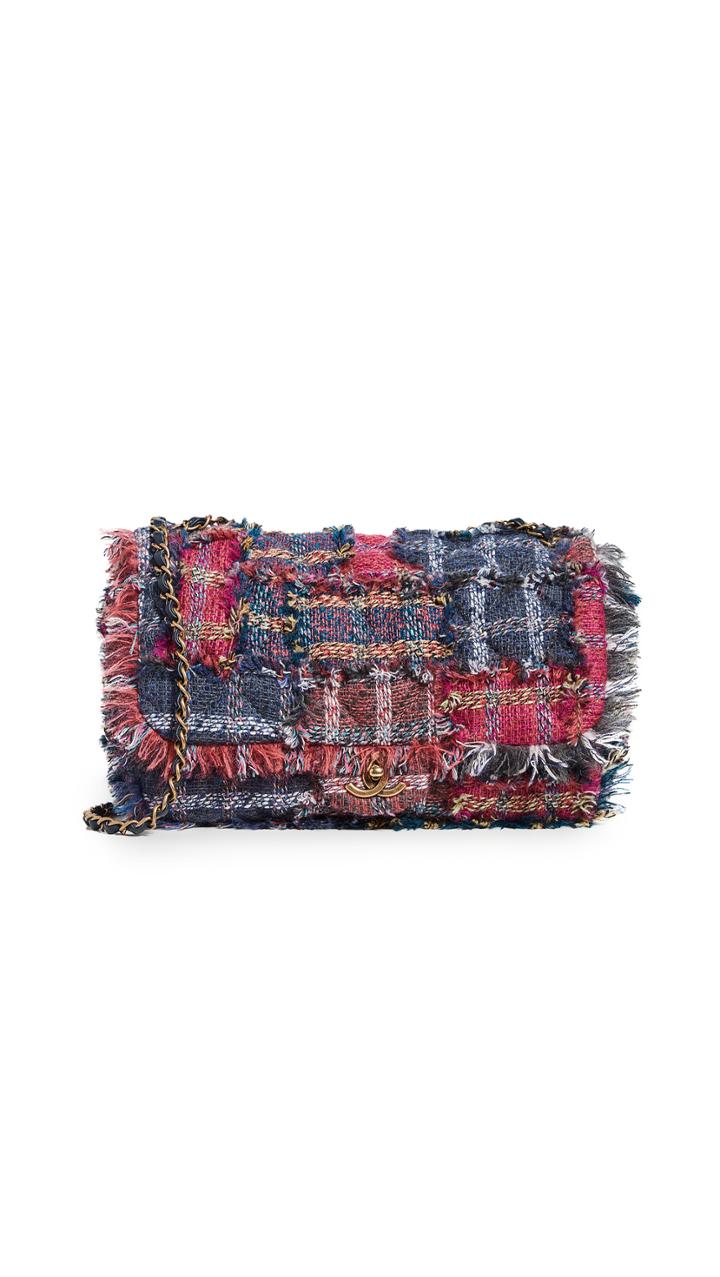 What Goes Around Comes Around Chanel Multicolor Wool Flap Bag