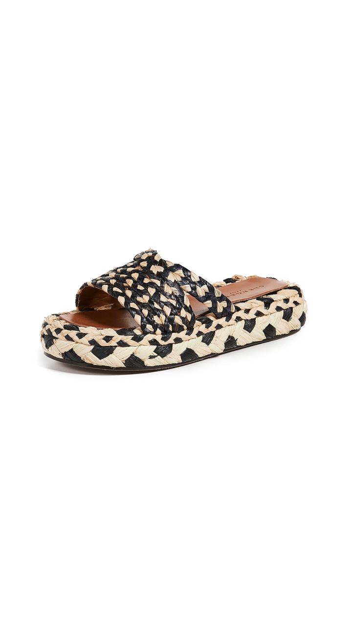 Robert Clergerie Alize Flatform Slide Espadrilles