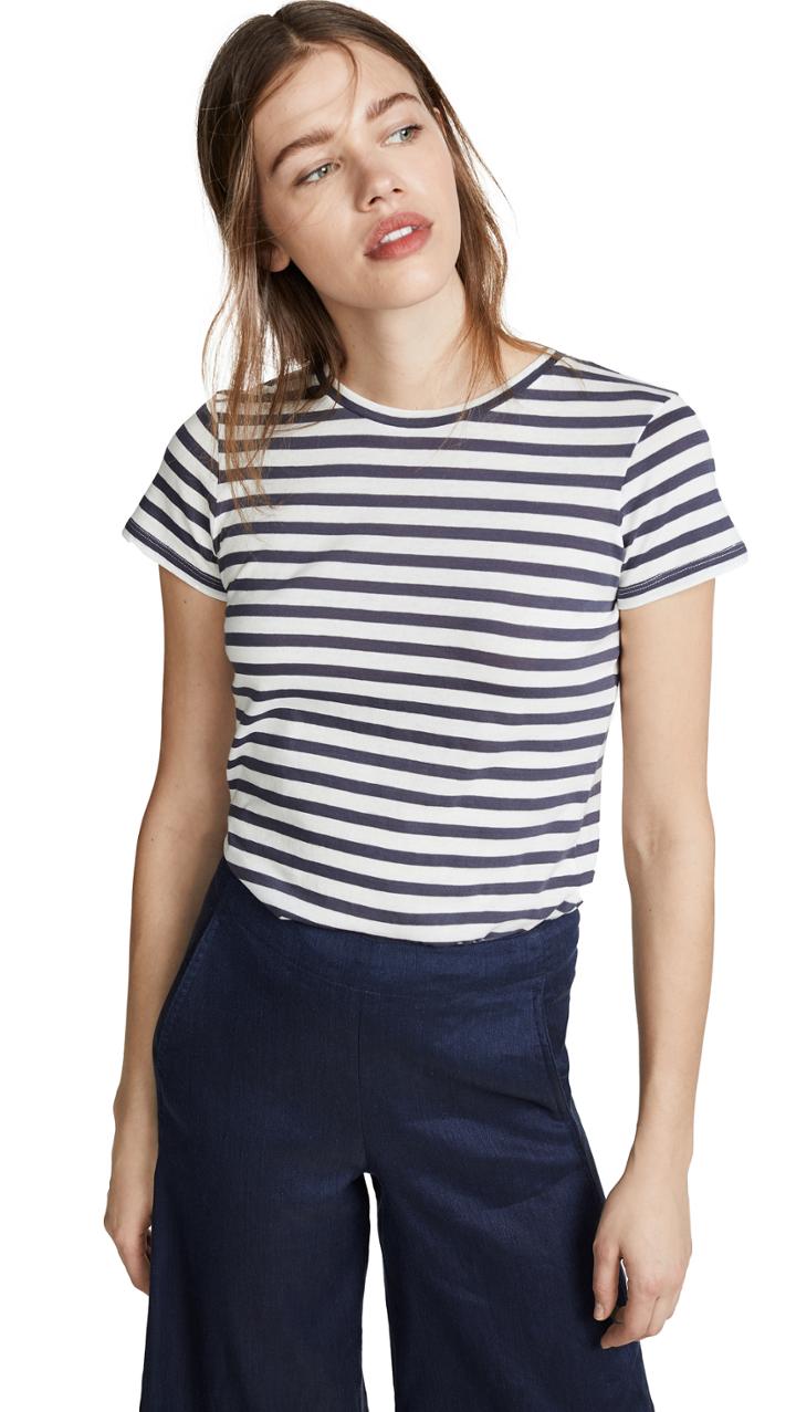 Vince Bengal Stripe Essential Crew Tee