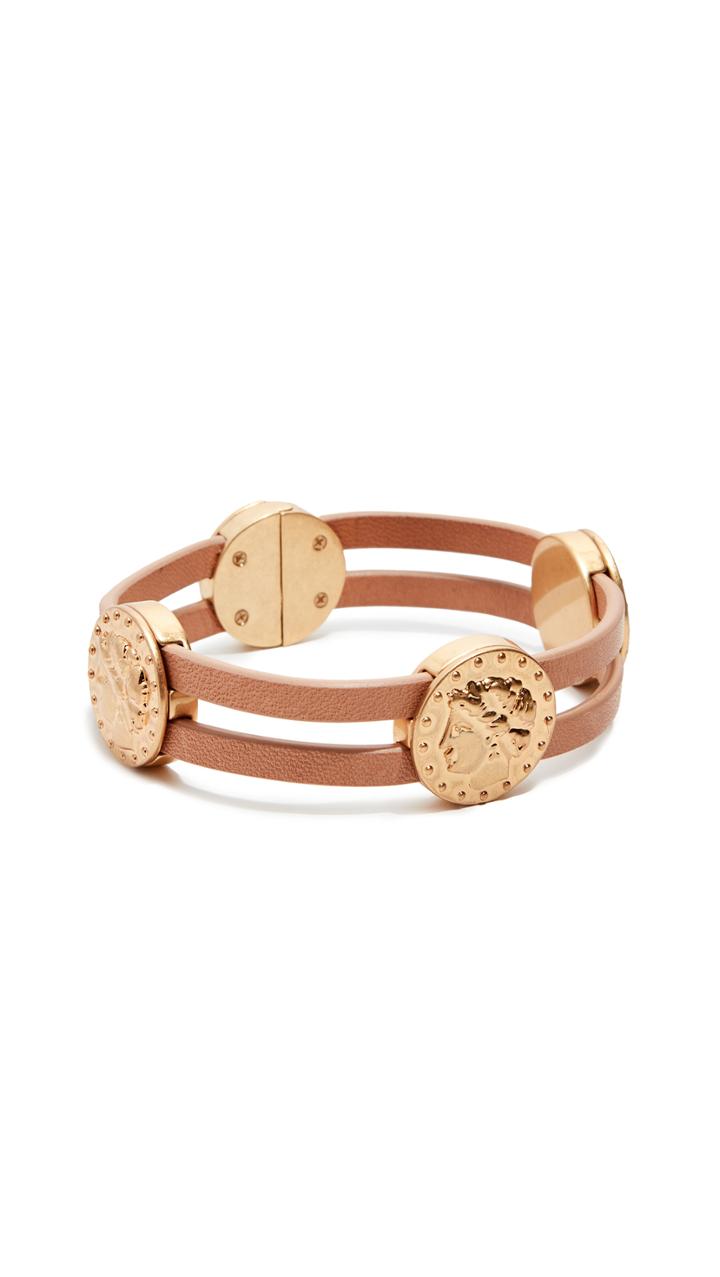 Tory Burch Coin Single Wrap Bracelet