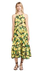 Farm Rio Black Lemon Midi Dress