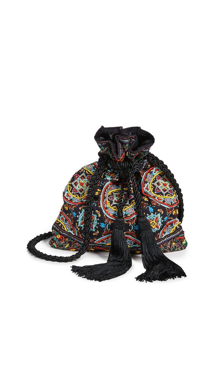 Alice Olivia Rope Ornate Tile Crossbody Pouch