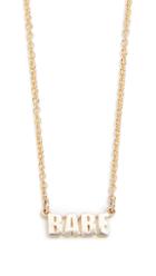 Established 14k Gold Babe Pendant Necklace