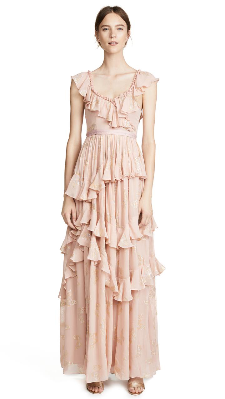 Needle Thread Metallic Butterfly Gown