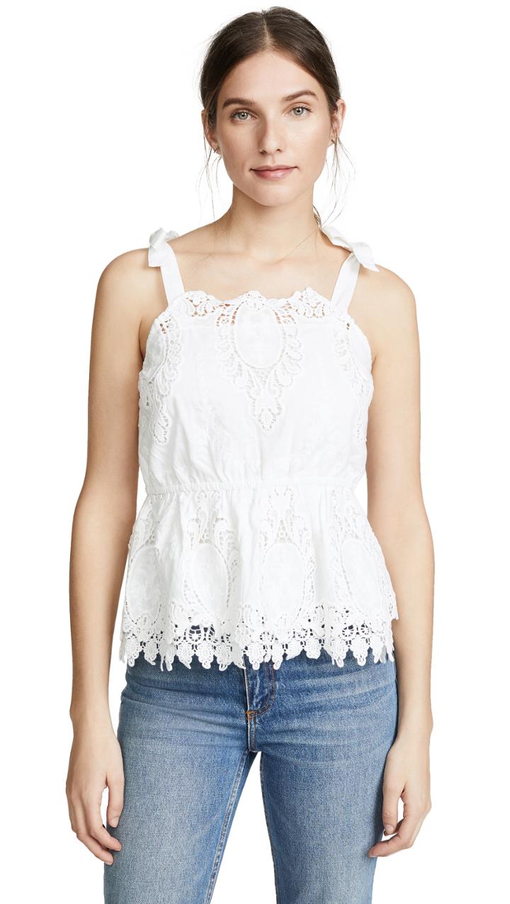 Bb Dakota Odessa Eyelet Ruffle Top
