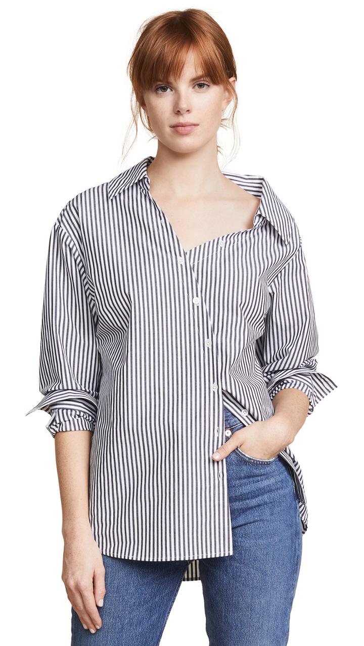 Frame Aslant Button Down Shirt