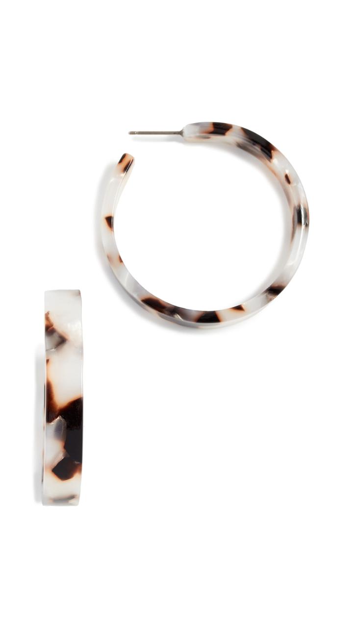 Shashi Isabelle Tortoise Hoop Earrings