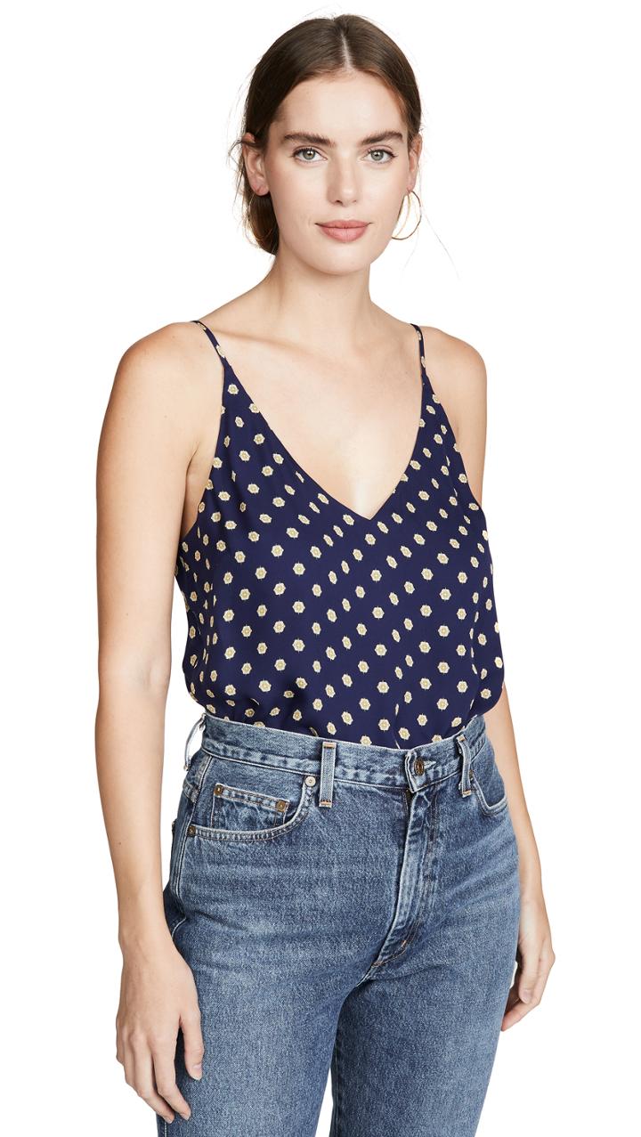 L Agence Gabriella V Neck Tank