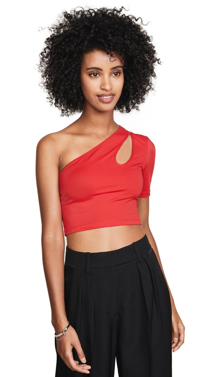 Cushnie Et Ochs One Shoulder Crop Top