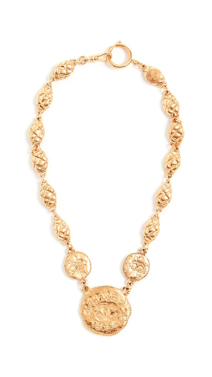 What Goes Around Comes Around Chanel Gold Coin Necklace