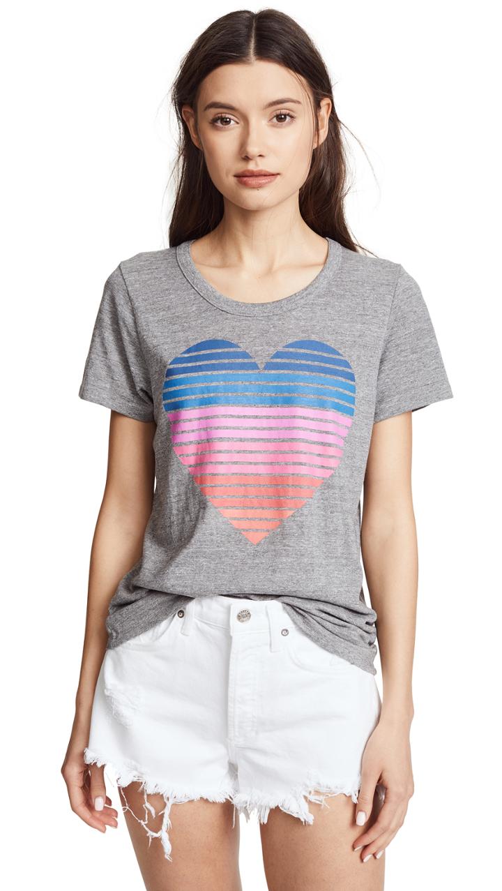 Chaser Stripe Heart Tee