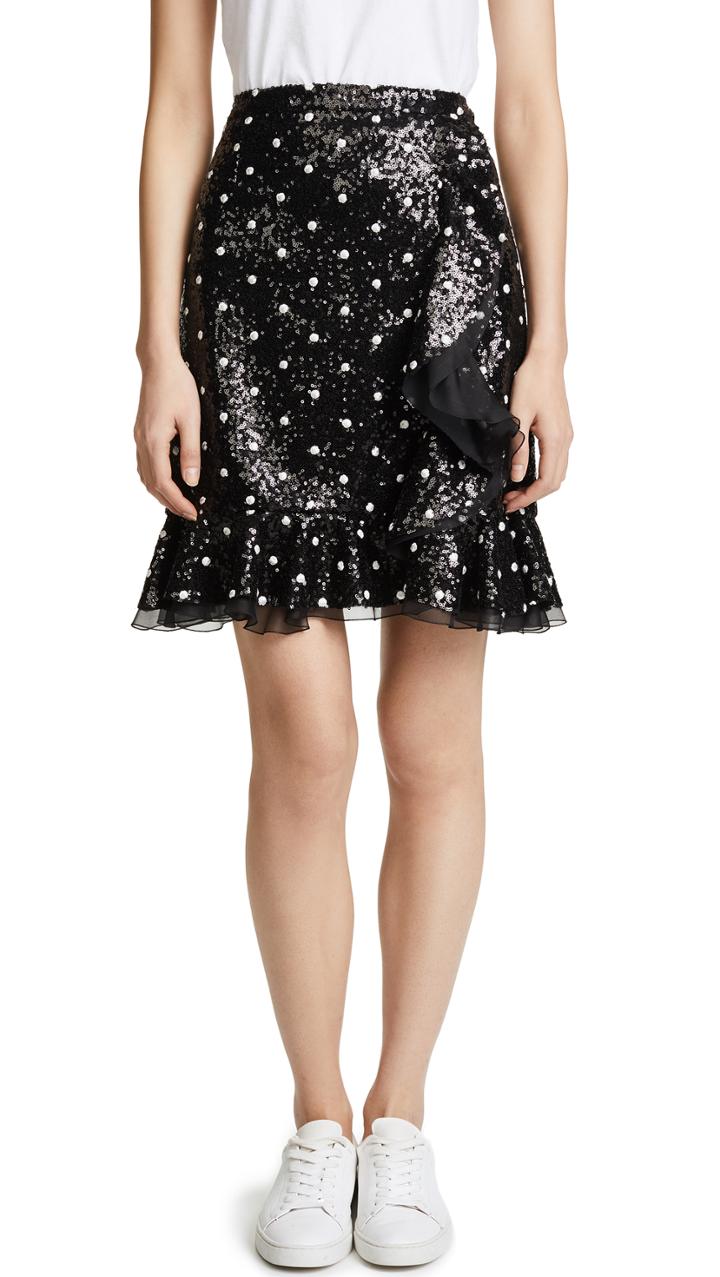 Giambattista Valli Polkadot Sequin Skirt