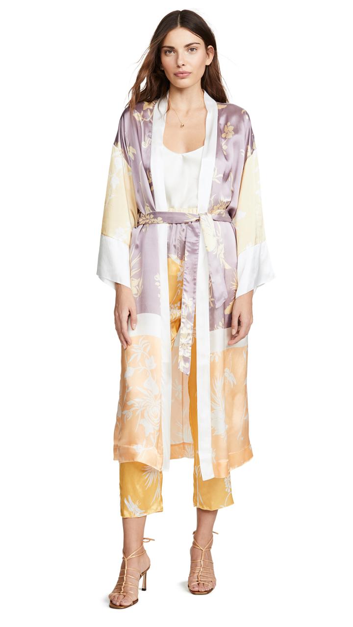 Forte Forte Bougainvillea Print Twill Kimono