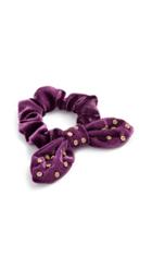 Lele Sadoughi Crystal Velvet Scrunchie