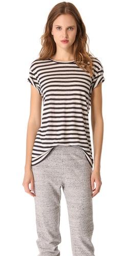 T By Alexander Wang Striped Short Sleeve Tee