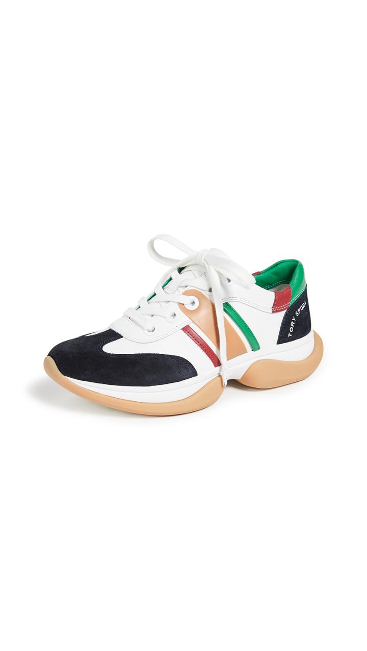 Tory Sport Stripe Lace Up Sneakers