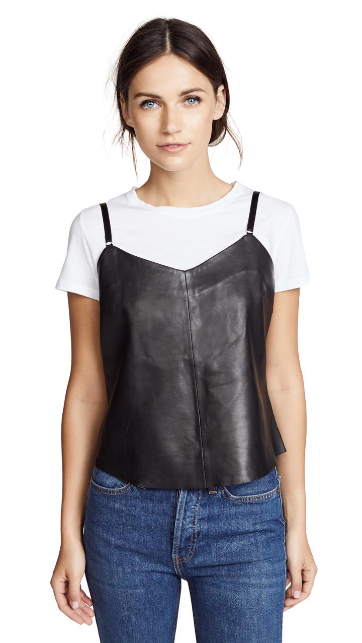 Veda Leather Camisole