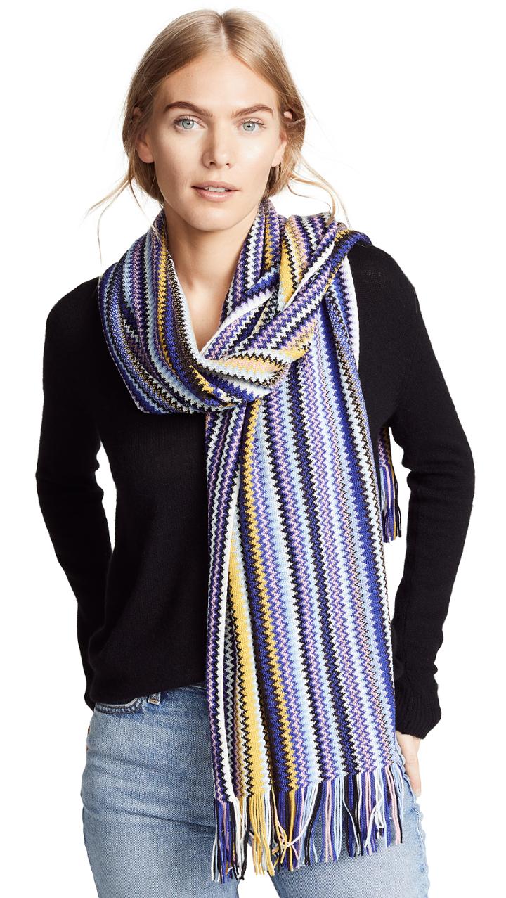 Missoni Rainbow Striped Scarf