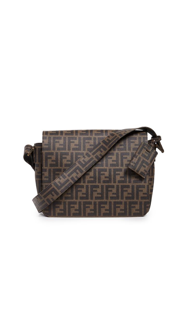 What Goes Around Comes Around Fendi Coated Canvas Messenger Bag