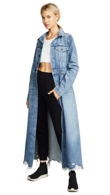 Denim X Alexander Wang Fitted Trench Coat