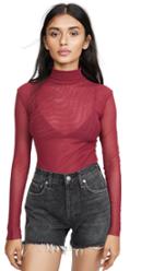 Free People Double Layer Mesh Turtleneck