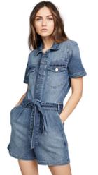 Frame Pleated Coverall Shorts