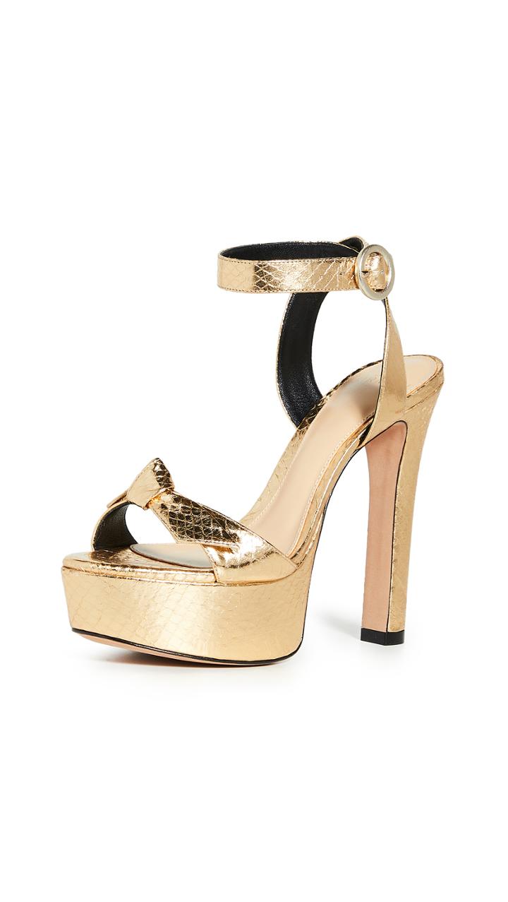 Alexandre Birman Clarita Evening Plateau Exotic Sandals