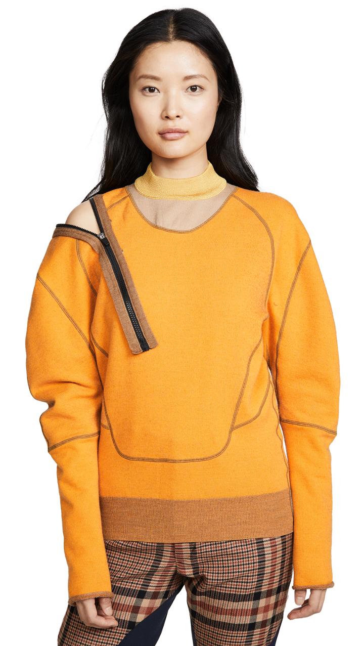 Toga Pulla Pile Knit Zip Pullover