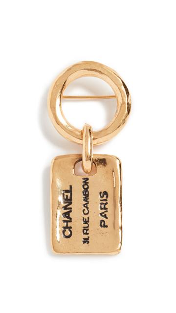 What Goes Around Comes Around Chanel Cambon Plaque Pin