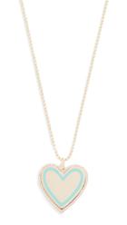 Ef Collection 14k Diamond Enamel Heart Necklace