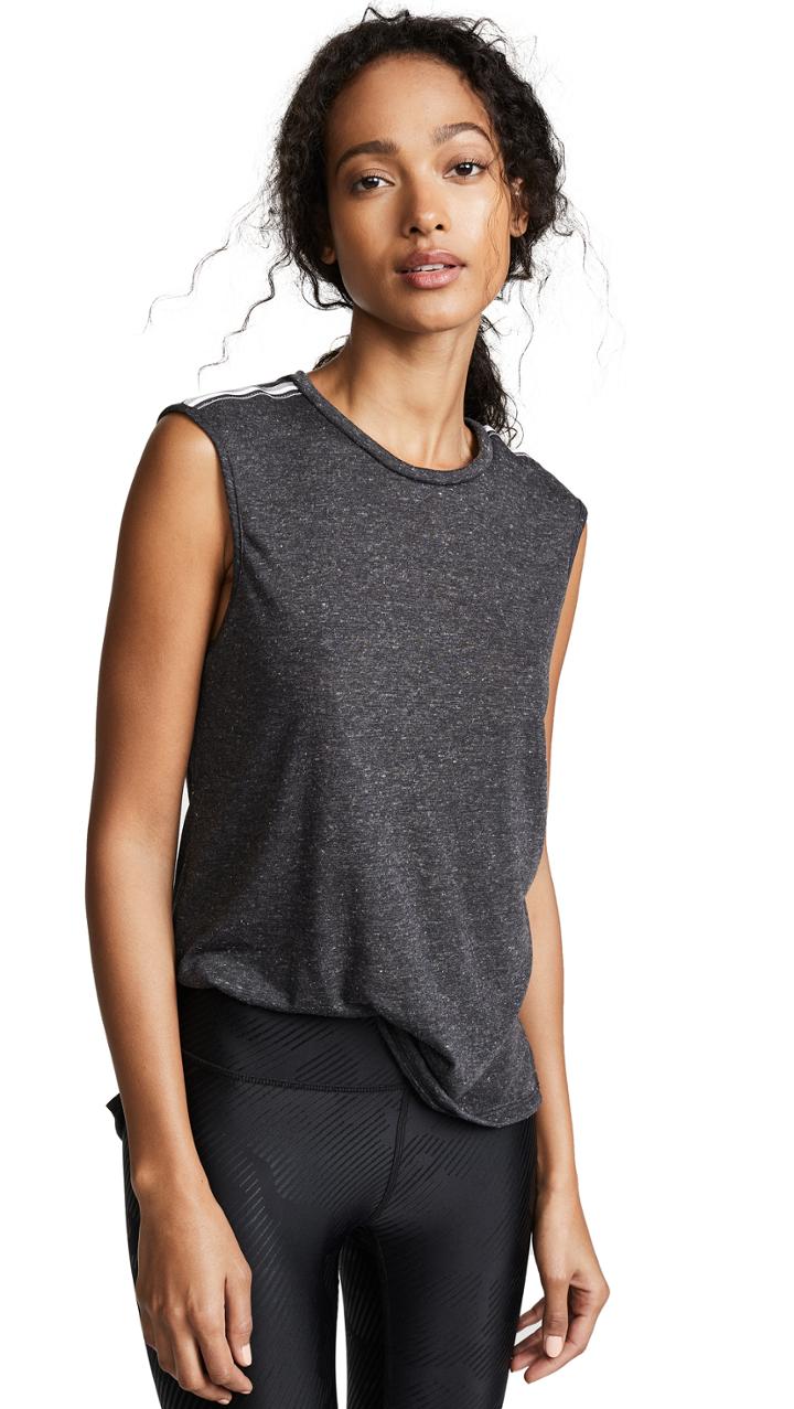 Terez Muscle Tee With Striped Elastic