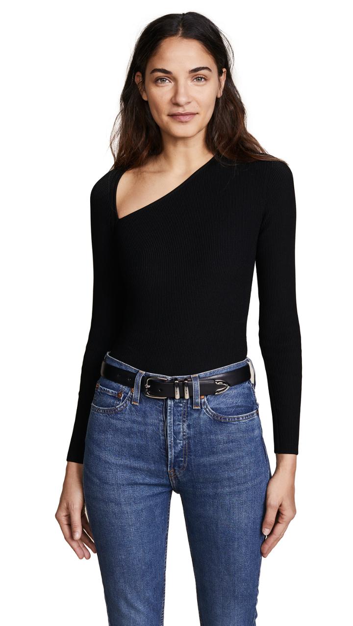 Cushnie Et Ochs Vivian Long Sleeve Bodysuit