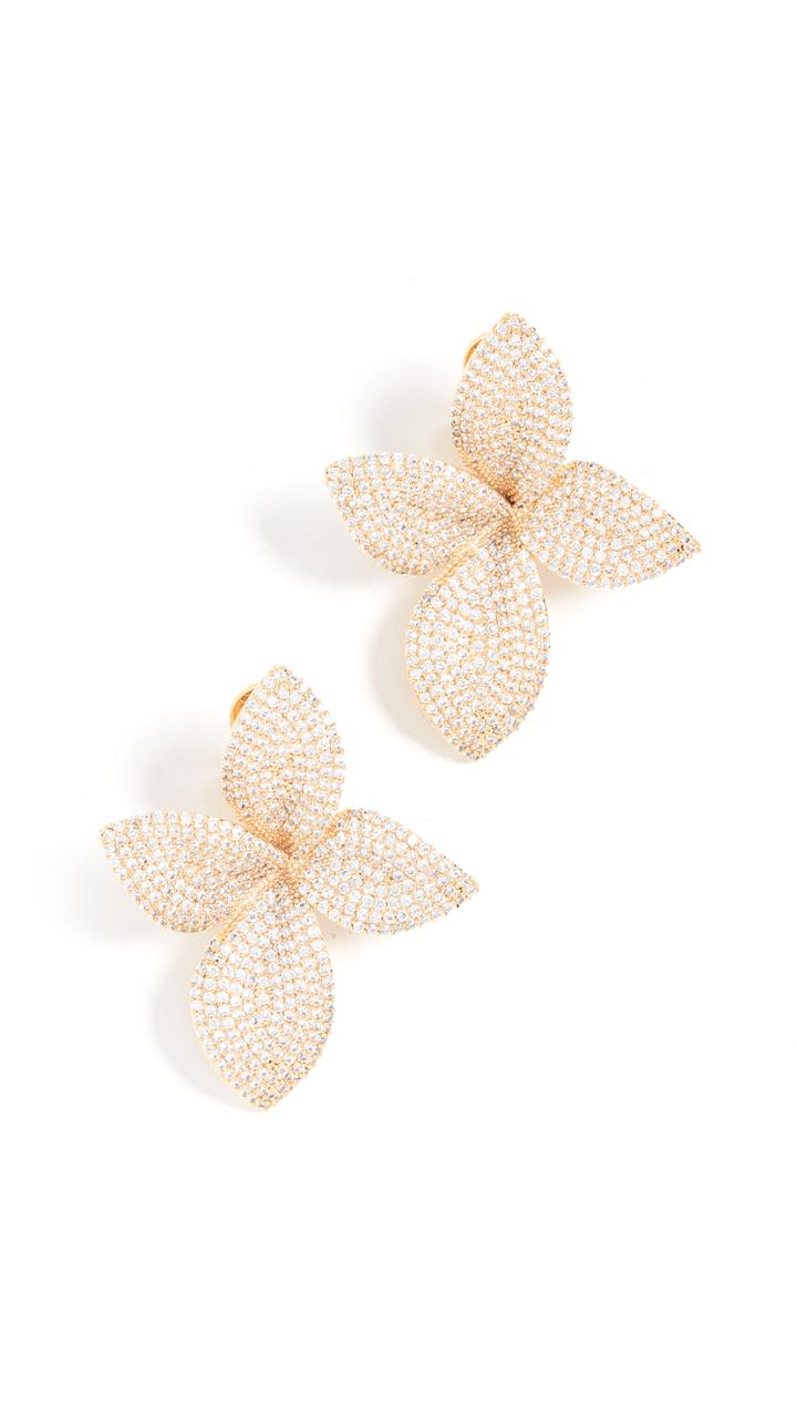 Theia Jewelry Large Plumeria Statement Earrings