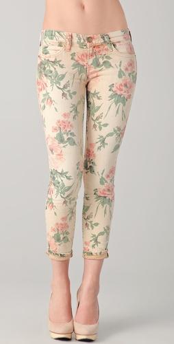 Current/Elliott The Floral Stiletto Jeans