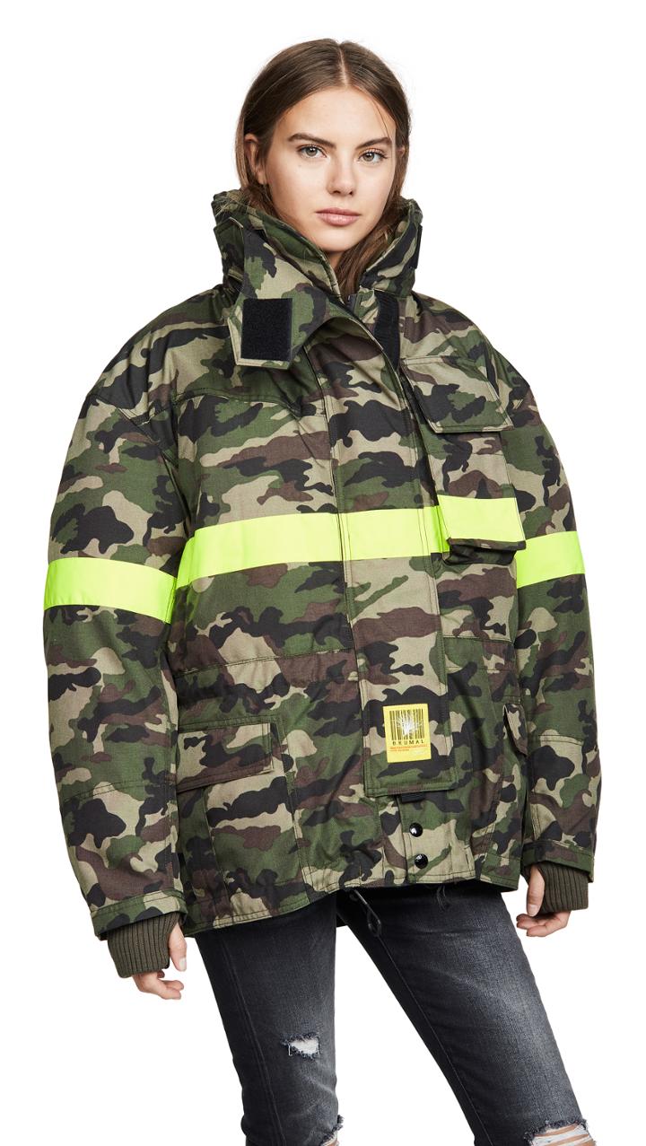 Brumal Fireman Down Jacket With Reflective Tape