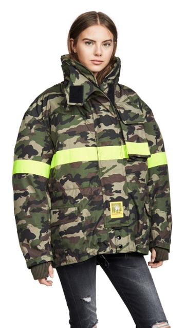 Brumal Fireman Down Jacket With Reflective Tape