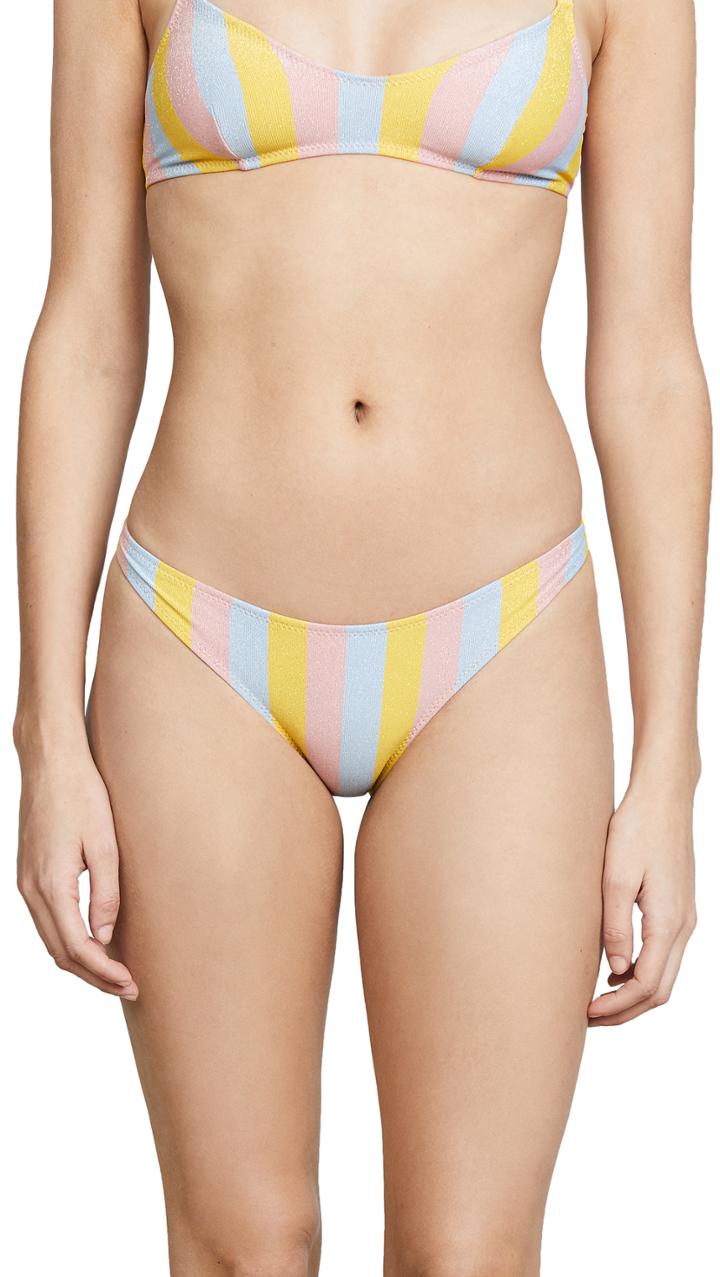Solid Striped Rachel Bikini Bottoms