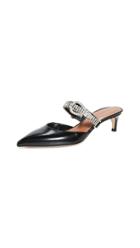 Self Portrait Elsa Crystal Buckle Kitten Mules