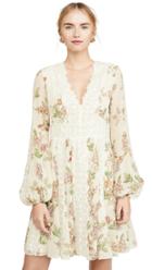 Giambattista Valli V Neck Floral Detail Dress