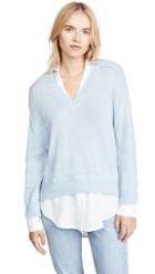 Brochu Walker V Neck Layered Pullover