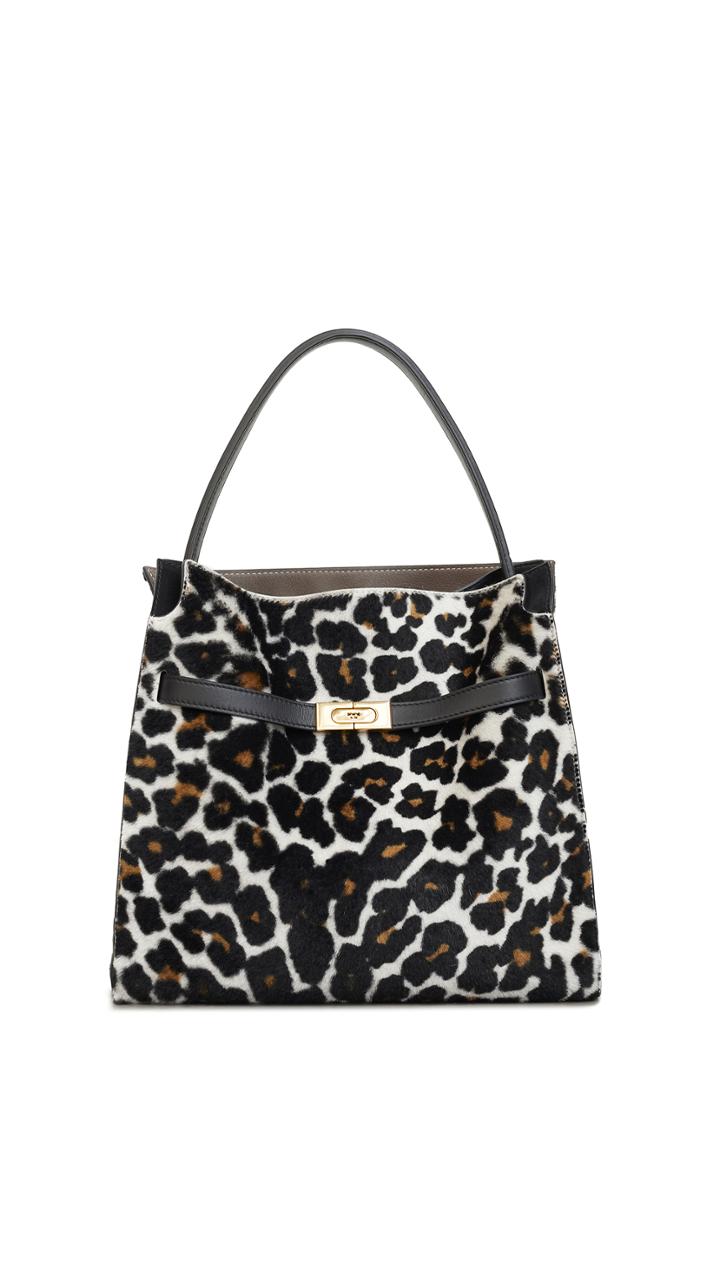 Tory Burch Lee Radziwill Shearling Deconstructed Soft Satchel