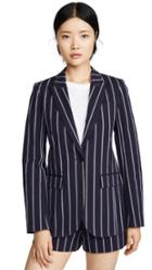 Derek Lam 10 Crosby Blazer With Contrast Rib Trim