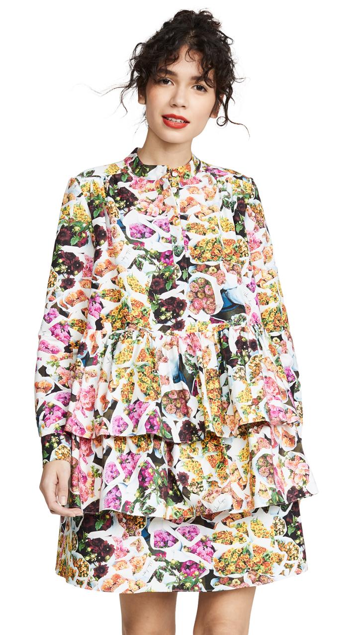 Adam Lippes Tiered Ruffle Mini Dress