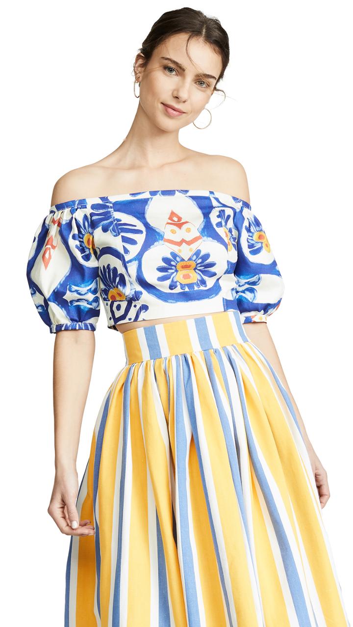 Tata Naka Off Shoulder Crop Top