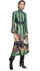 Stella Jean Striped Turtleneck Dress