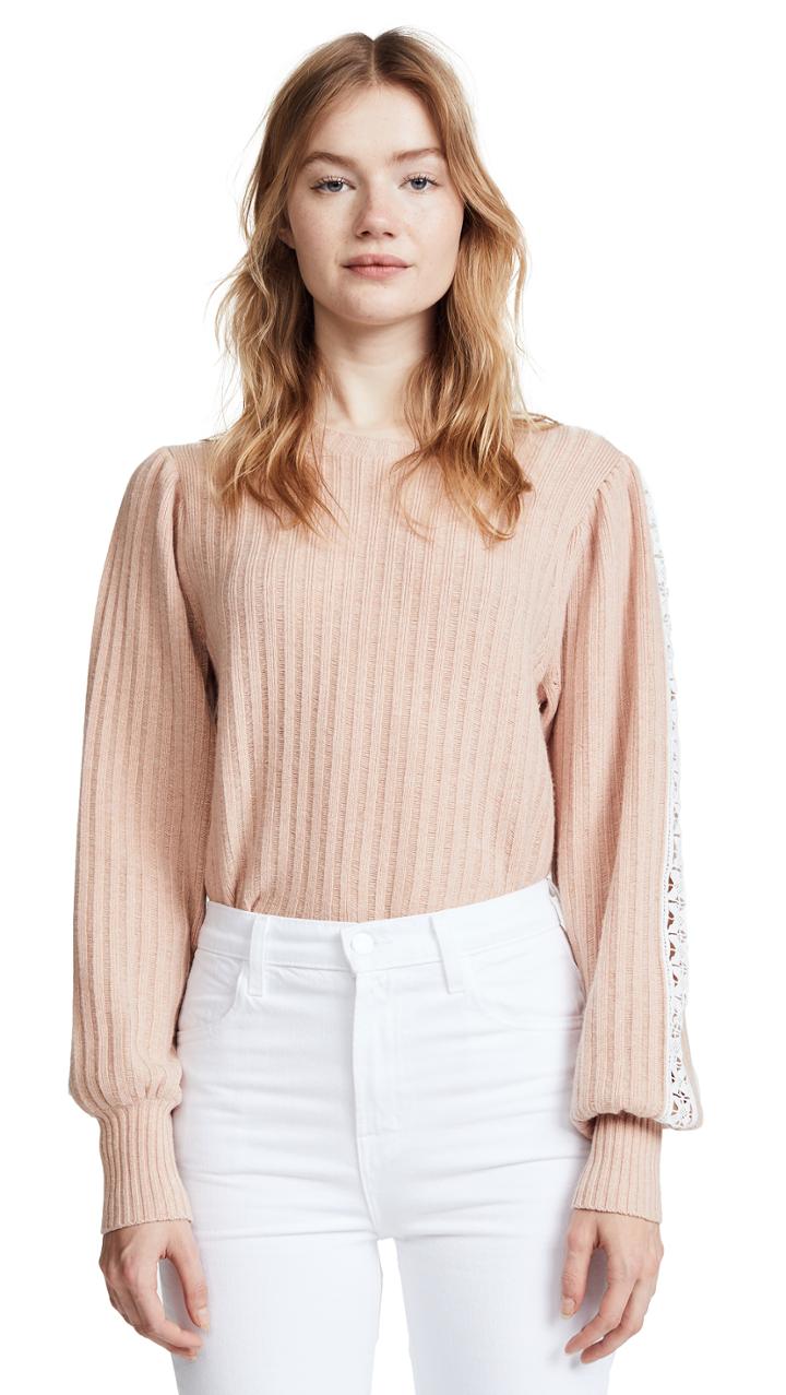 See By Chloe Knit And Lace Sweater