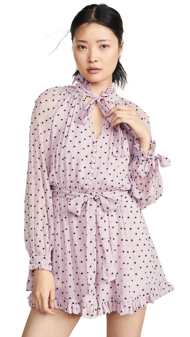 Zimmermann Ninety Six Neck Tie Romper