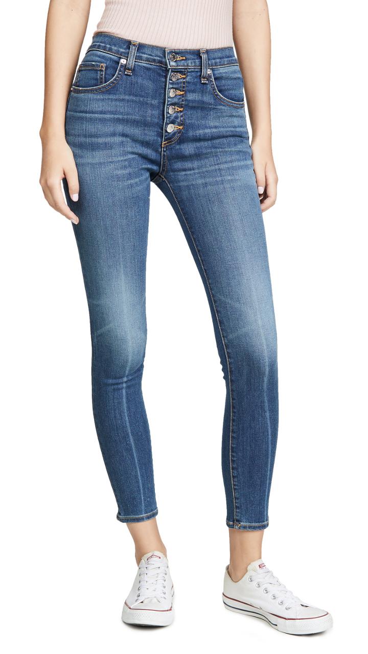 Veronica Beard Jean Debbie High Rise Skinny Long Jeans