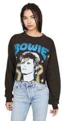Madeworn Rock Bowie Raw Hem Sweatshirt